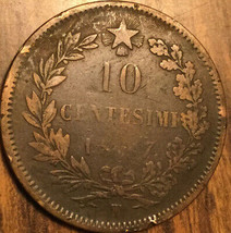 1867? Italy 10 Centesimi Coin - £1.76 GBP