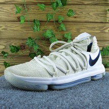 Nike Kevin Durant 10 Men Sneaker Shoes White Fabric Lace Up Size 12 Medium - £96.46 GBP