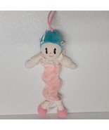 Vintage Dakin Pink Blue Clown Crib Pull Down Baby Toy Plush Musical 1987... - $41.99