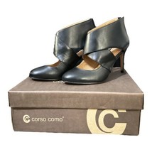 Corso Como Womens Black Winonna Leather Back Zip Shootie Heel Boot Size ... - $24.74