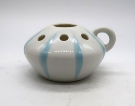 Vtg Holt Howard Candle Finger Lamp Holder Base Japan Pastel Blue Stripe ... - $29.99