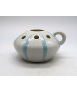 Vtg Holt Howard Candle Finger Lamp Holder Base Japan Pastel Blue Stripe ... - £22.42 GBP