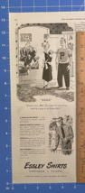 Vintage Print Ad Essley Shirts Sportswear Pajamas Football Player 13.5&quot; ... - $9.79