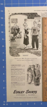 Vintage Print Ad Essley Shirts Sportswear Pajamas Football Player 13.5&quot; ... - £7.41 GBP