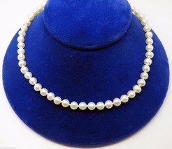 Cultured Freshwater Pearl Necklace Strand with 10k Gold Clasp (#J3236) - £116.77 GBP