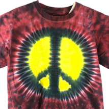 Tie Dye Peace Sign Oversized Womens L T-Shirt sz Large 44x27 Boho Hippy ... - £19.16 GBP