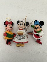 Disney Christmas Minnie Set of 3 Ornaments *RARE* - £76.12 GBP