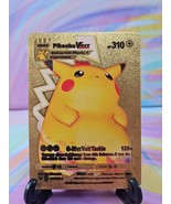 Pokemon Fan Art Card | Pikachu VMAX 044/185 Gold Color - $2.99