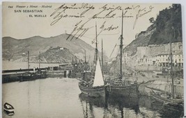 San Sebastian Spain The Dock, El Muelle 1905 Picture Postcard L6 - £18.65 GBP