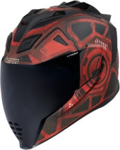 Icon Mens Street Airflite Blockchain Helmet Red Sm - £263.78 GBP