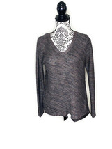 Democracy Size Small Gray Oversized Lace Up Back Sweater - £13.41 GBP