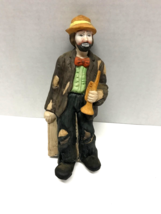 Emmett Kelly Hobo Clown 9&quot; Trumpet 1984 Figurine Porcelain Collectible Flambro - £35.96 GBP