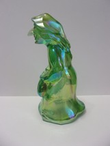 Fenton Glass Green Opalescent Carnival Halloween Witch Figurine by Mosser - £69.40 GBP