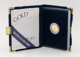 2000-W 1/10 Oz. Pièce En Or American Eagle Proof Avec Étui Et CoA - $602.48