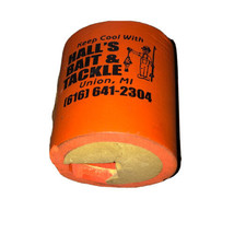 Halls Bait &amp; Tackle Union, Michigan Promotional Can Koozie Insulator (Ro... - £2.60 GBP