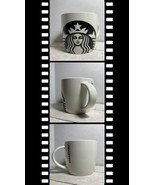 Starbucks White Black Siren Mermaid 14 oz Coffee Tea Mug Cup - £15.68 GBP