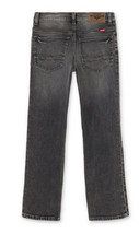 Wrangler Flex Slim Fit Boys Black Denim Jeans Sz 5 Adjustable 5TELWGA - £14.37 GBP