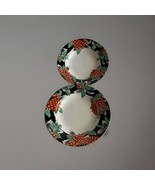 Fitz &amp; Floyd Bowls Large Rim Soup Fleurs Chinoises Set 2 Fine Porcelain ... - £45.69 GBP