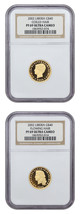 Liberia: 2002 G$40 Stella Set NGC PR69DCAM (2 Coins, Flowing/Coiled Hair) - $2,546.25