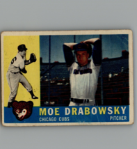1960 Topps Baseball Card Moe Drabowsky Chicago Cubs #349 - $3.05