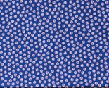Cotton Baseballs Allover on Blue Sports Balls Fabric Print by the Yard D... - £10.13 GBP