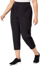 allbrand365 designer Womens Activewear Plus Size Woven Cargo Pants,Black,3X - £26.27 GBP