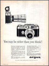 1957 Argus C-44 Camera PRINT AD &quot;You May Be Richer Than You Think&quot; BX4 - $4.74