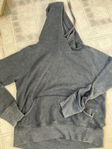 VSX Victoria Secret women S Hoodie Crop Logo Sweatshirt Gray kangaroo pocket - £18.94 GBP