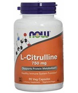 NEW Now Supplements L-Citrulline Supports Protein Metabolism 750 mg 90 V... - £24.15 GBP
