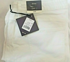 Women&#39;s Plus Size 24W Skinny Stretch White Denim Jeans Ava &amp; Viv NWT - $24.99