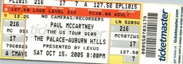 Paul McCartney Ticket Stub October 15 2005 Detroit Michigan - £11.67 GBP