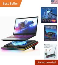 RGB Laptop Cooling Pad, Gaming Laptop Cooler with Powerful Turbofan, Fas... - $156.80