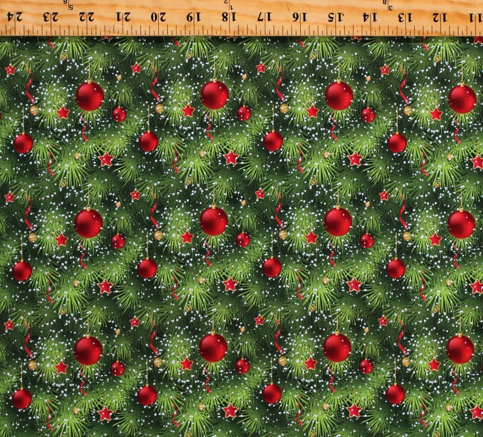 Cotton Christmas Trees Christmas Festive Holidays Fabric Print by Yard D... - $12.95