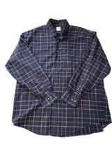 Brooks Brothers 346 Shirt Men&#39;s XL Dark Plaid Button Down - $11.74