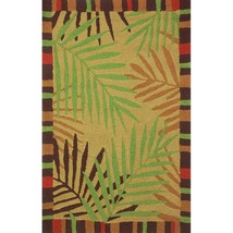 Jellybean JIO-JCC001E 58 x 78 in. Tropical Leaves Indoor &amp; Outdoor Area Rug - $170.77