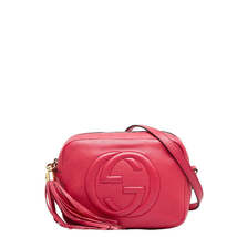 Gucci Interlocking G Soho Tassel Small Disco Crossbody Shoulder Bag Pink Leather - £1,442.50 GBP