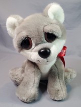 Aurora Great Wolf Lodge Plush Stuffed Animal Toy Red Bow Large Dreamy Eyes 8in - $11.83