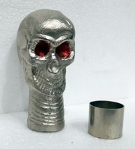 Silver Fine Detailing Skull Shape Premium Walking Stick Handle Unique Pr... - £14.67 GBP