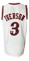 Allen Iverson Firmado Traje Blanco Estilo Profesional Camiseta de Baloncesto JSA - £151.92 GBP