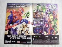 2007 Two Page Color Ad Spider-Man Friend or Foe Video Game - £6.25 GBP