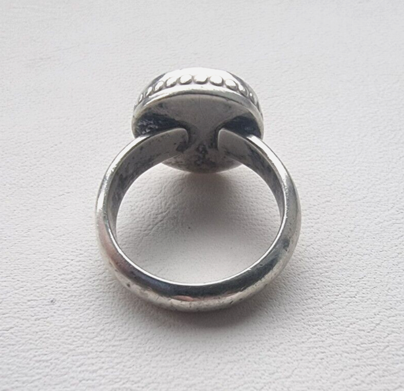 NATIVE AMERICAN STYLE 925 STERLING SILVER TIBETAN TURQUOISE RING SIZE  5.25 Item image 10