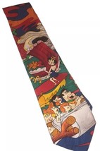 Men’s Necktie Flintstones 100% Silk Vintage 1993 RM Style &quot;Rack-O-Ribs&quot; - $220.45 MXN