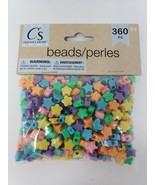 Crafter&#39;s Square Heart, Flower &amp; Star Plastic Beads 360 Pc.  - New - £7.04 GBP