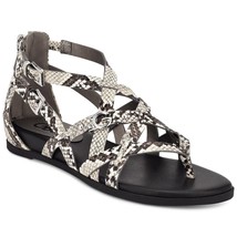 G by Guess Women Gladiator Sandals Cobell Size US 9.5M White Black Snake Print - £25.29 GBP