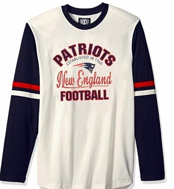 Primary image for NFL New England Patriots LONG SLEEVE Crew Tee Large NWT MEN'S 