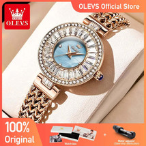 Elegant OLEVS Womens Pearl Dial Waterproof Steel Watch - £59.49 GBP+