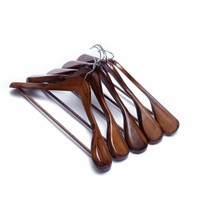 Brown Wooden Coat Hangers Pack Of 6 + Free Shipping - £39.13 GBP
