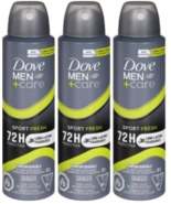 (3 )Dove Men+Care Antiperspirant Deodorant Dry Spray Sport Fresh72HR Pro... - $19.79