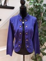Torrid Women&#39;s Purple 100% Cotton Long Sleeve Open Front Blazer Jacket 0 (Large) - £27.19 GBP