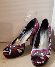 Madden Girl Lauren Purple Wine Floral Platform Open Toe High Heel Shoes ... - £15.59 GBP